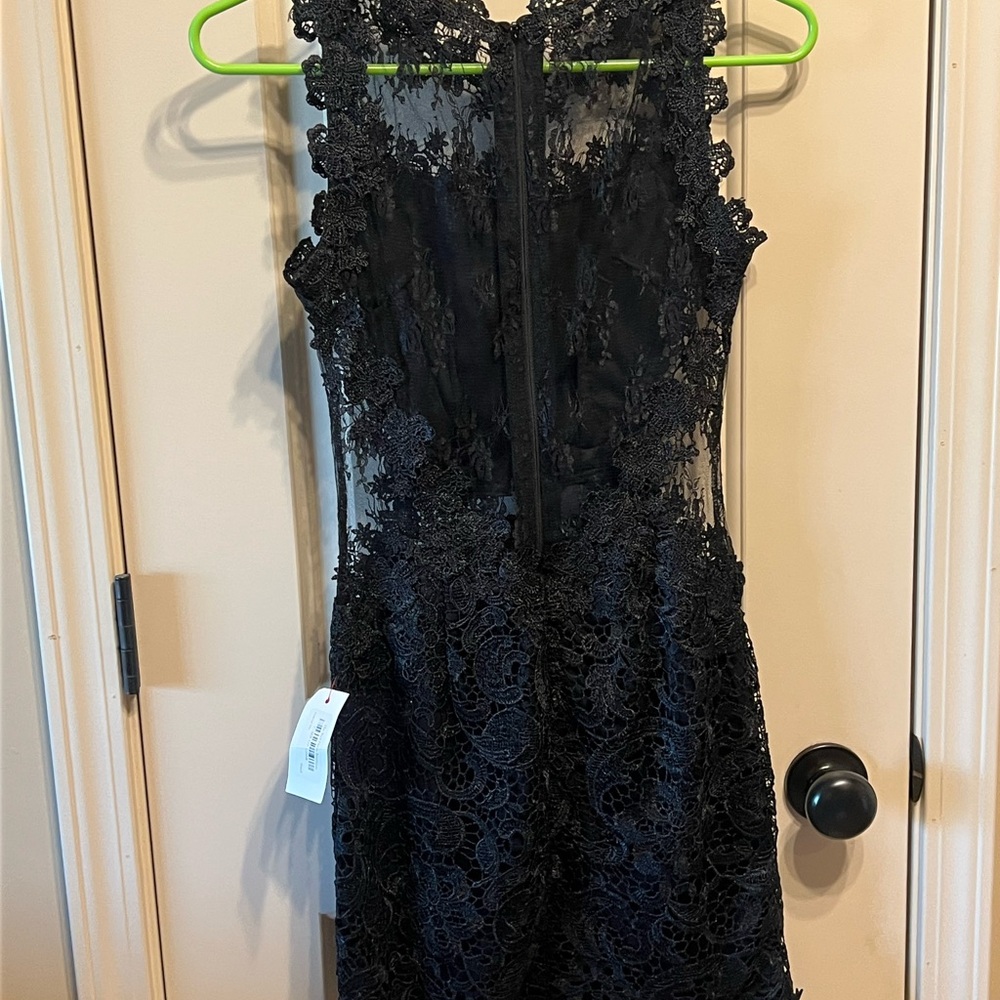 Soieblu Black Halter Sheath Dress